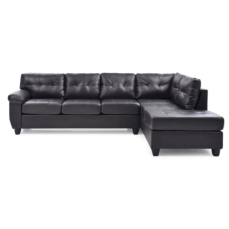 Gallant 111 in. W 2-piece Faux Leather L Shape Sectional Sofa - 78L x 111W x 32H