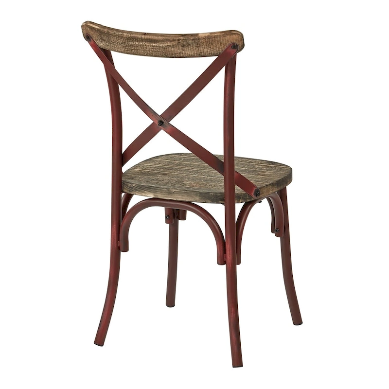 Somerset X Back Antique Metal Dining Chair