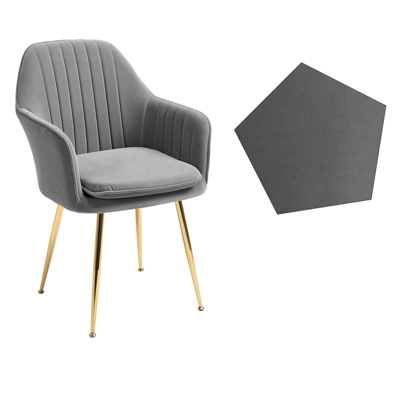 AVAWING Accent Arm Chairs Set of 2 Upholstered Velvet Dining Chairs