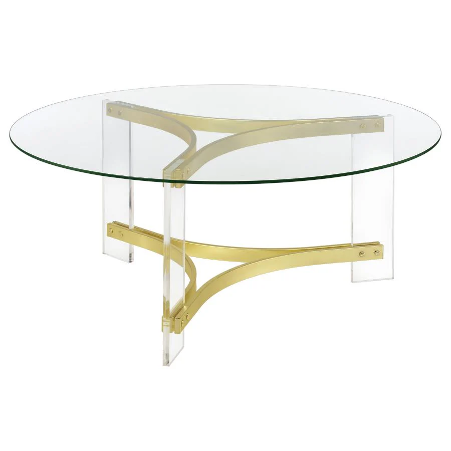 Julissa Acrylic & Gold Occasional Table Collection