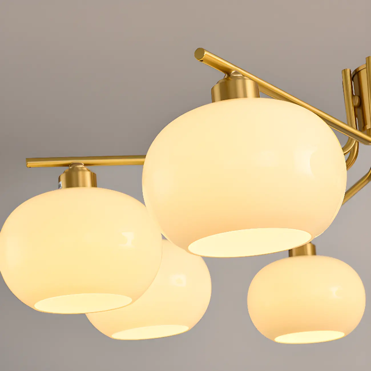 Modern Glass Globe Chandelier Adjustable Hanging Length