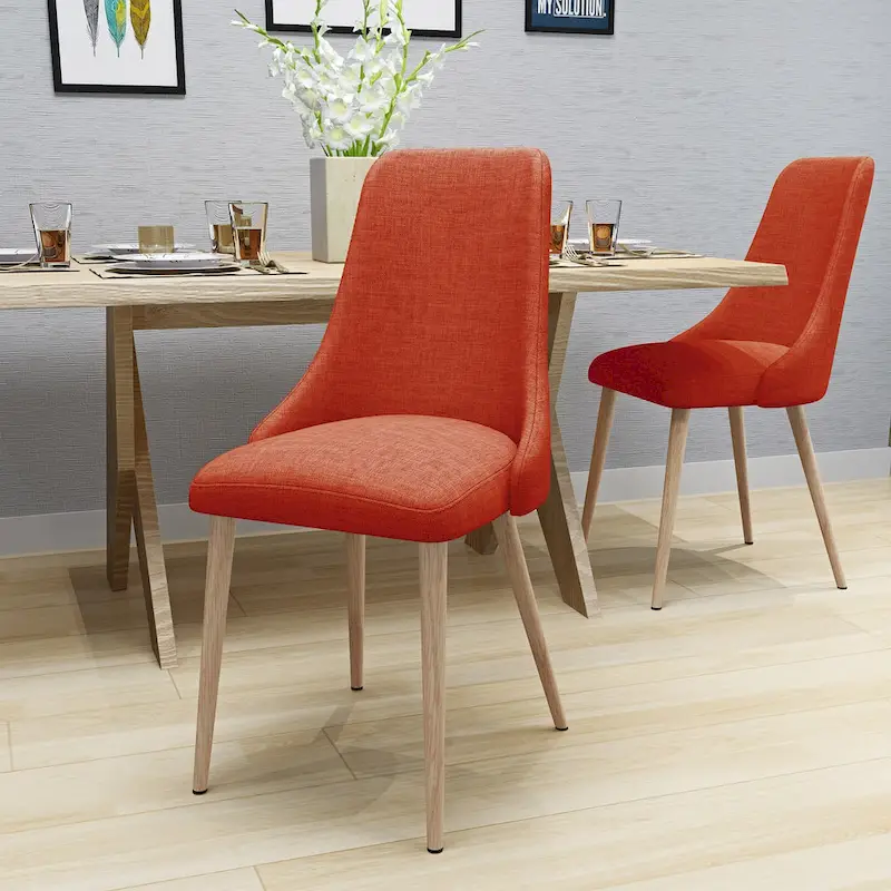 Sabina Mid Century Fabric Dining Chair (Set of 2) by Christopher Knight Home
