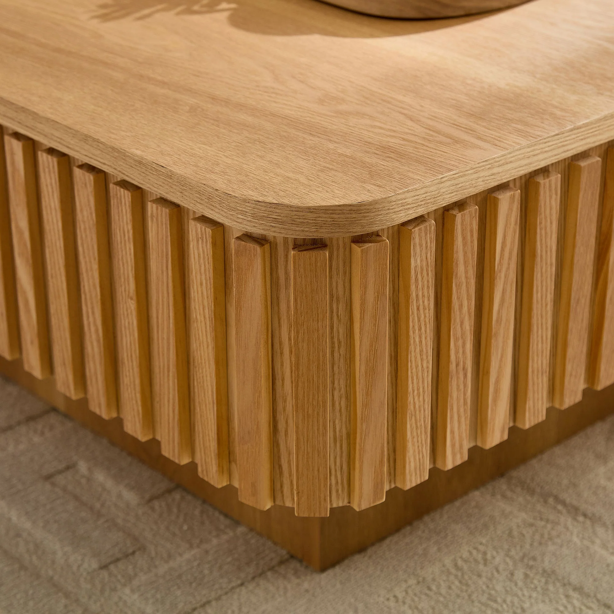 Walker Edison | Fluted Modern Lift Top Coffee Table and Desk