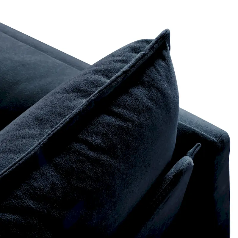 75.59 Chenille Cloud Loveseat Sofa with Deep Seat and 4 Pillows