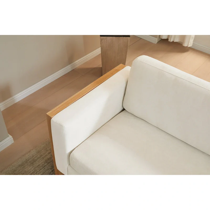 Christopher Knight Home - Lily Modern 79   3-Seater Sofa with Solid Wood Legs