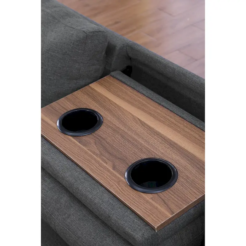 Alger 98-inch Wide Left Hand Facing Sofa with Chaise and Ottoman - 98W x 71D x 33H