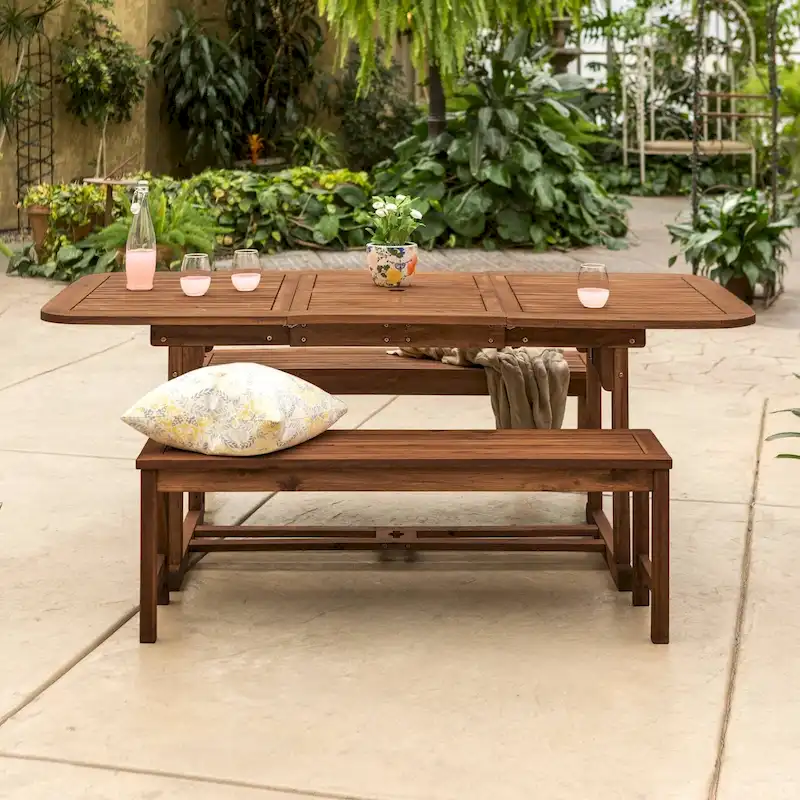 Middlebrook Surfside 3-Piece Acacia Wood Outdoor Dining Set