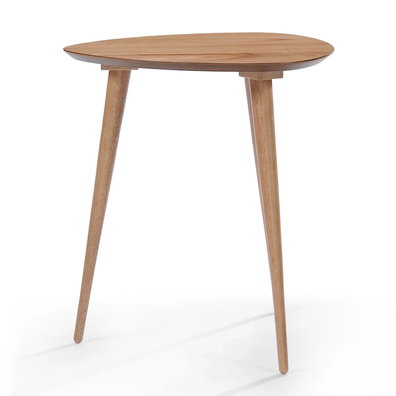 Mid-Century Wood End Table - 20 L x 20 W x 22.75H