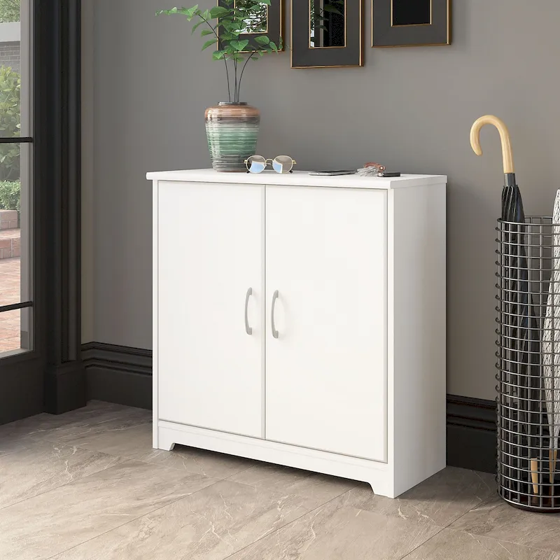 Cabot Small Entryway Cabinet with Doors by Bush Furniture