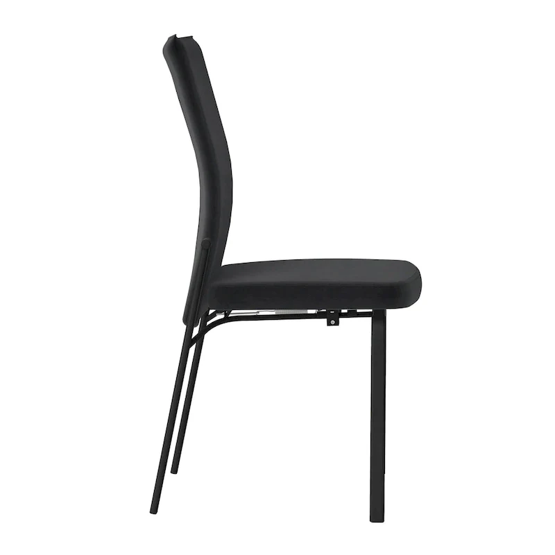Somette Monique Black Motion-back Side Chair, Set of 2, Fully Assembled