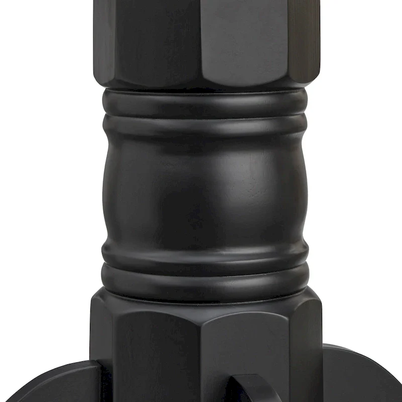 Matte Black Round Dining Table - 40