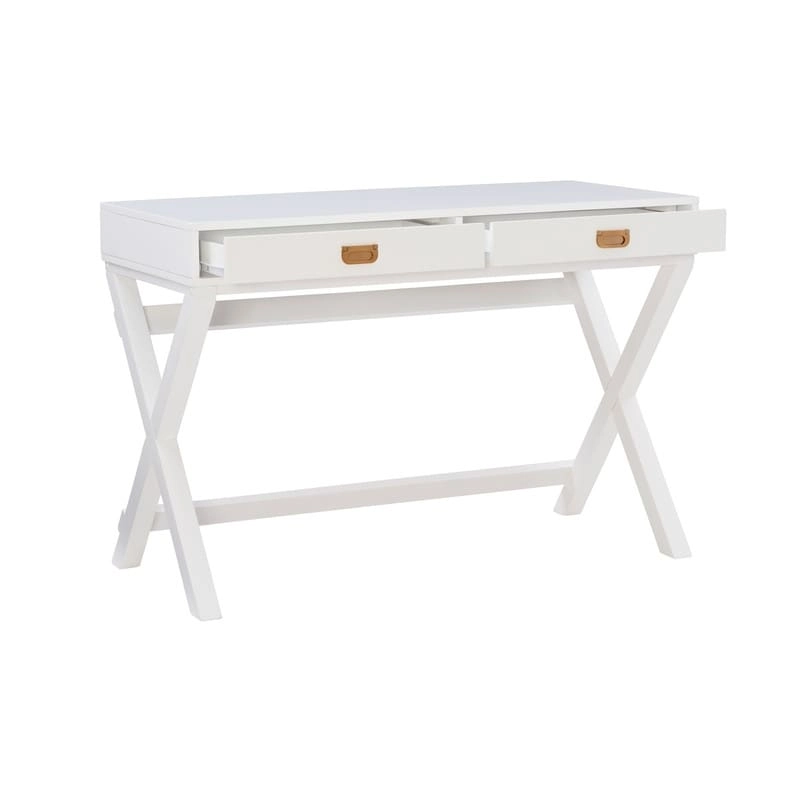 Poppy White X-base Writing Desk
