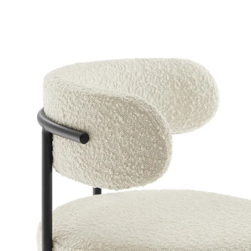 Loop-Pile Fabric Bar Stools – Set of 2