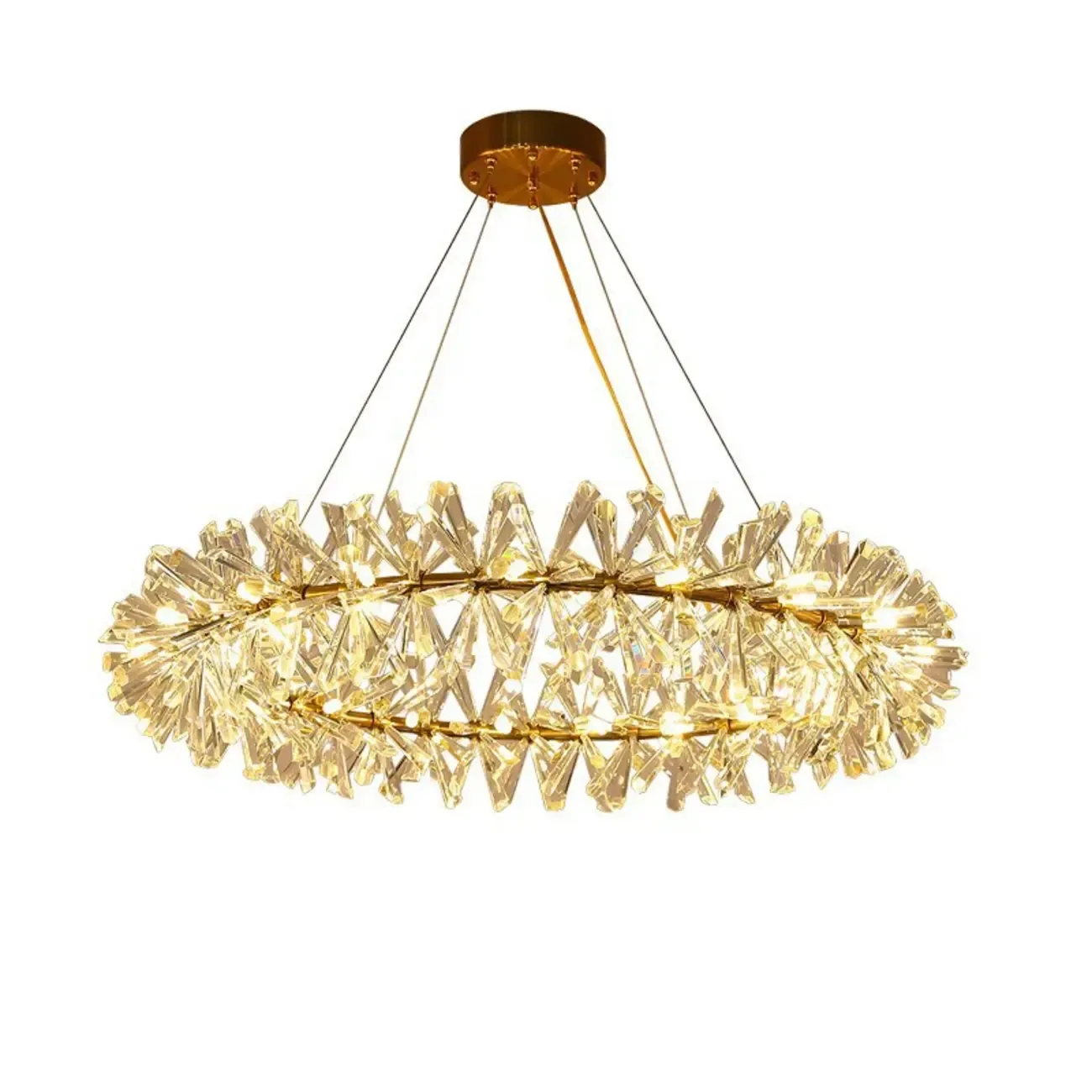 Modern Gold Crystal Garland Ambient Chandeliers