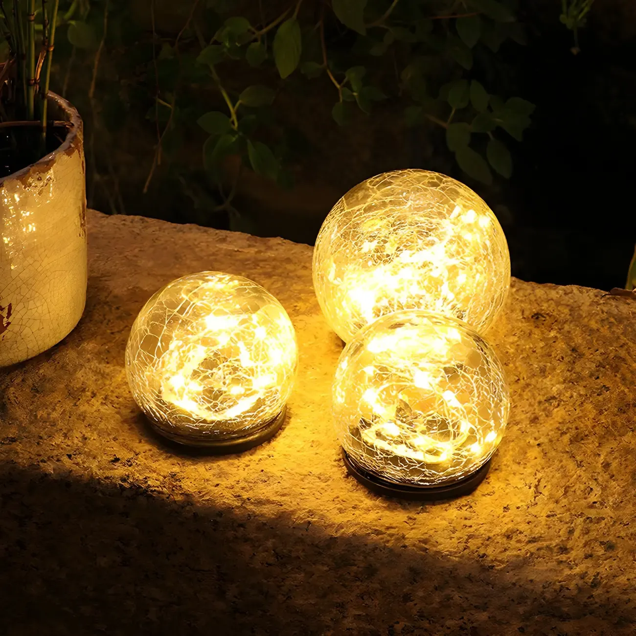 Simplicity Crackle Glass Ball Landscape Lighting