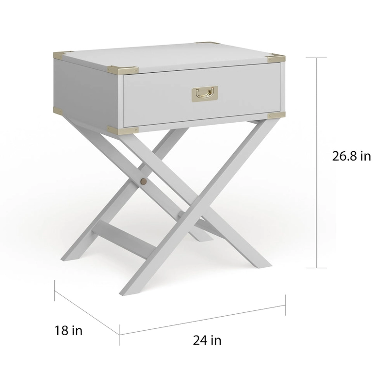 Kenton X Base Wood Accent Campaign Table by iNSPIRE Q Bold