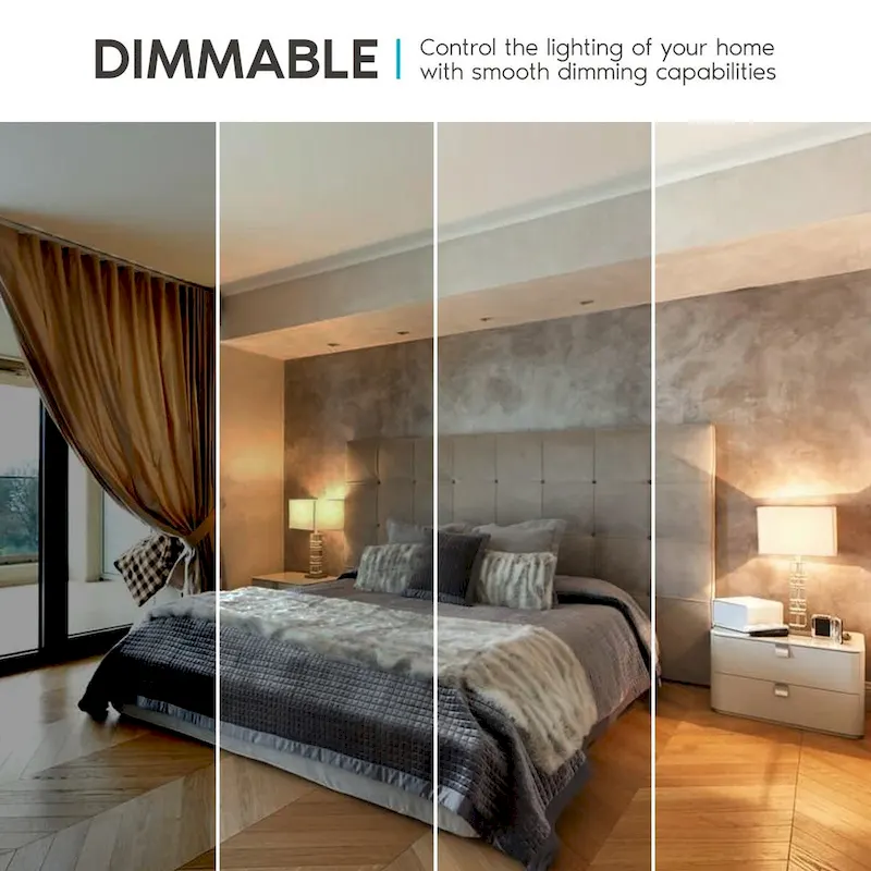 Luxrite A19 LED Light Bulb 60W Equivalent, Dimmable, 800 Lumens, Enclosed Fixture Rated, Energy Star, E26 Base (24 Pack)