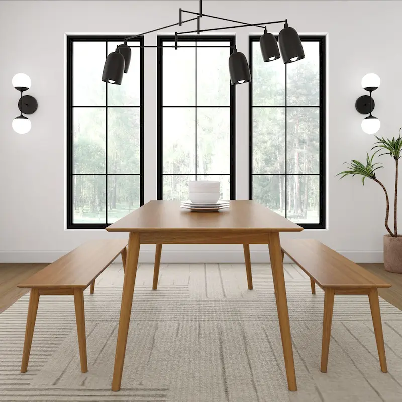 Mid-Century Modern Dining Bench - 59