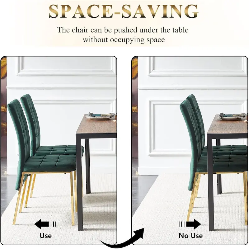 Howtai Upholstered Velvet Dining Chair High Back