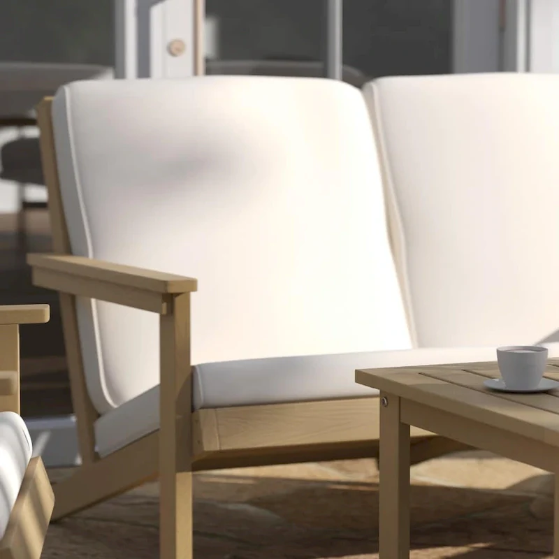 All-Weather Poly Resin Adirondack Loveseat & Cushions