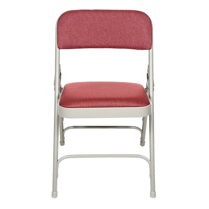 Hampden Furnishings Bernadine Collection Fabric Triple Brace Folding Chair, Pack of 4