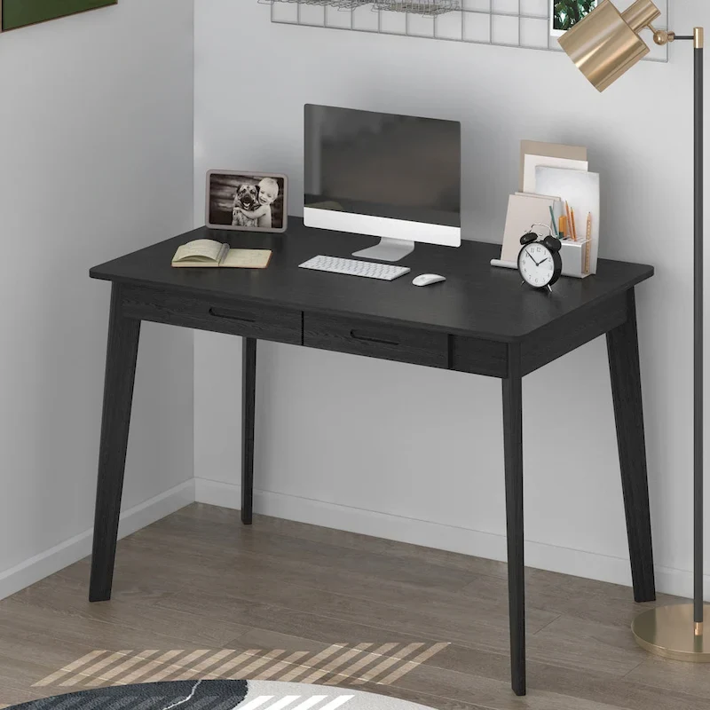 Wood Desk - 39.4W, Multi-Functional, Rounded Corners, Optional Drawers, Easy Assembly