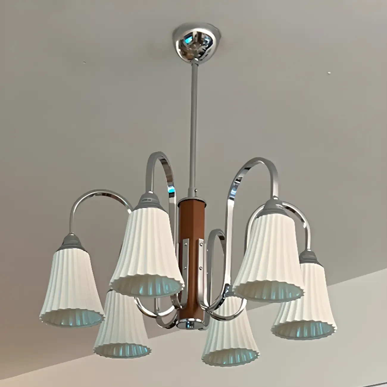 Modern Geometric Ceramic Multi-Light Chandelier