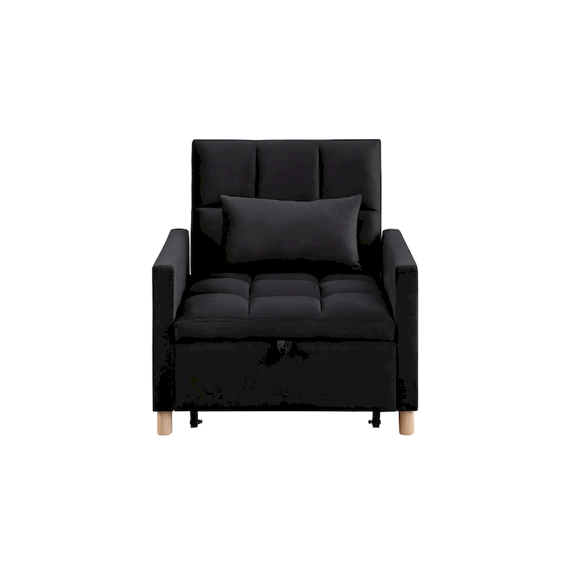 Convertible Sleeper Sofa Chair Bed, Adjustable Chair with Pillow, Multi-Functional Sleeper Chair