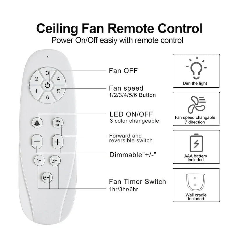 30 In Small Kids Ceiling Fan Lighting with Remote Control