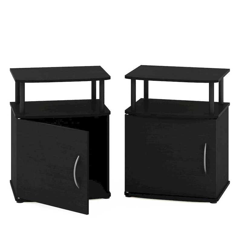 Porch & Den Mangin Black Utility Design Storage End Table