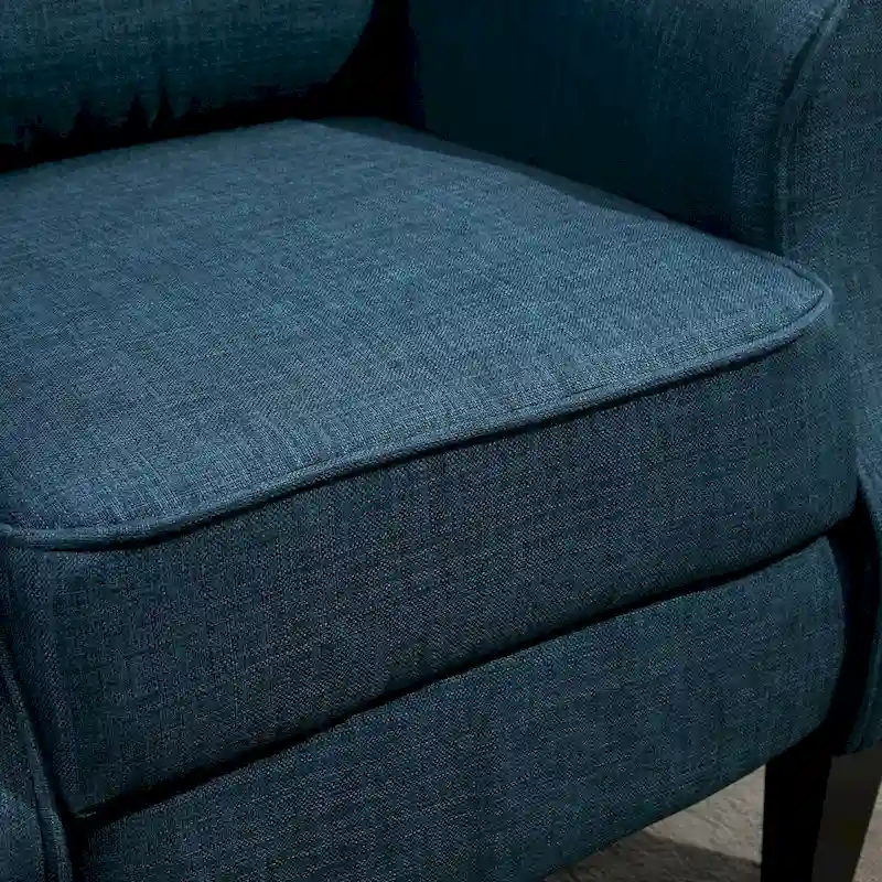 HOMCOM Wingback Heated Vibrating Massage Chair,Accent Sofa Upholstered Massage Recliner Chair Push-back with Remote Controller