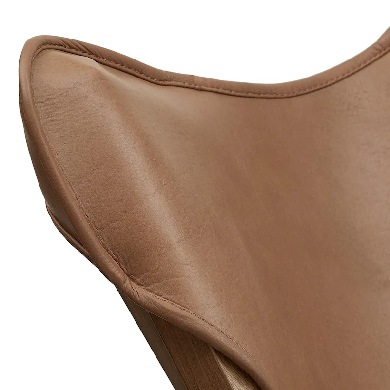 Cantu Genuine Top Grain Leather Tripolina Sling Chair by iNSPIRE Q Modern