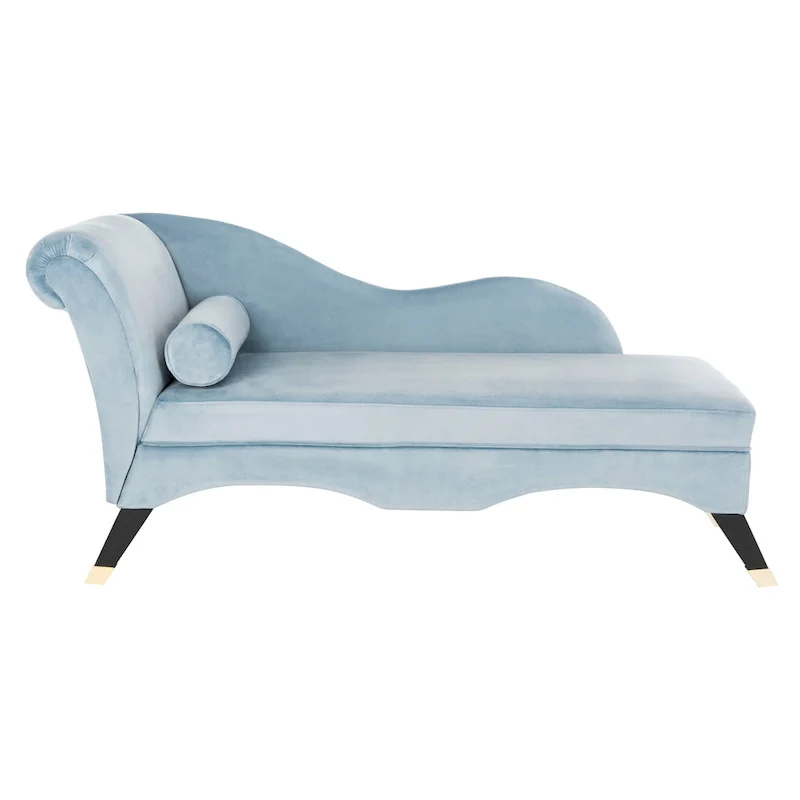 Mid-Century Modern Chaise with Pillow - 63Wx28Dx30H