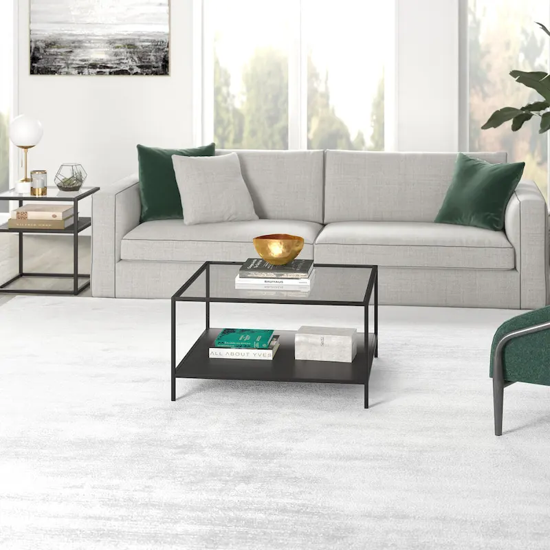 Sivil 32 Square Coffee Table with Shelf