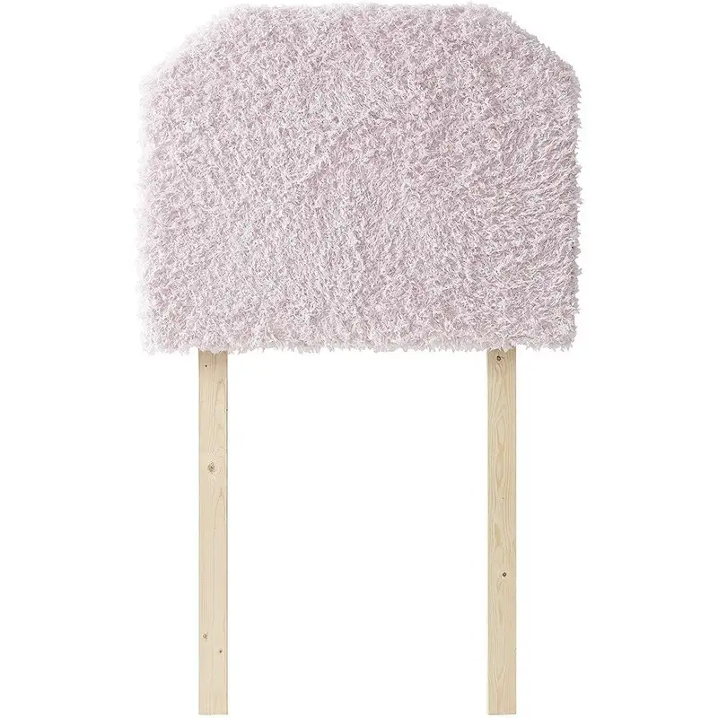 Mo' Fluffy Feathers College Headboard with Legs - Plush Texture