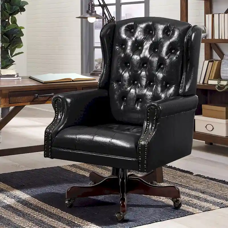AVAWING Classic Executive Office Chair High Back Wingback Boss Chair