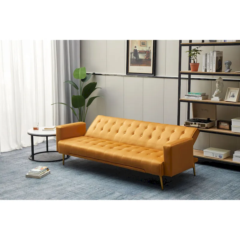 75 Wide Tufted Velvet Convertible Sleeper sofa