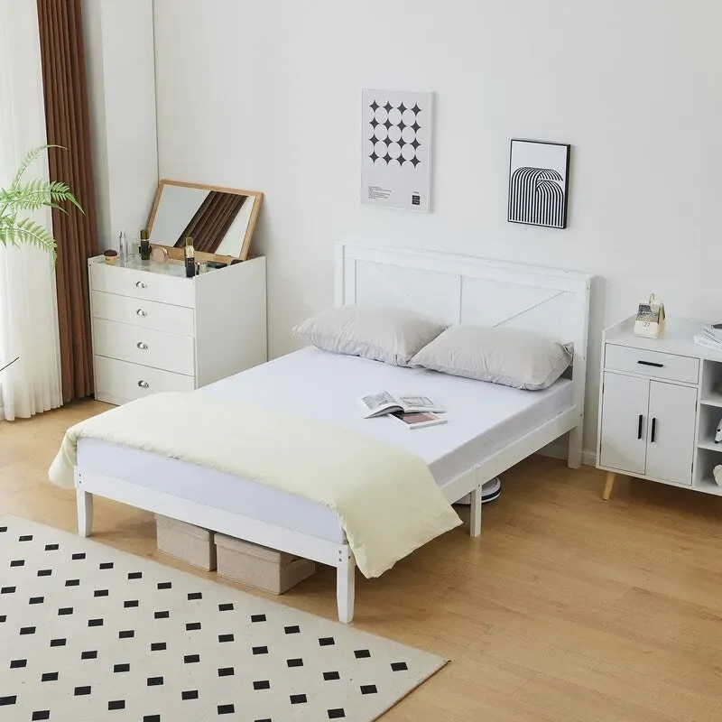 Wooden beds without footboards