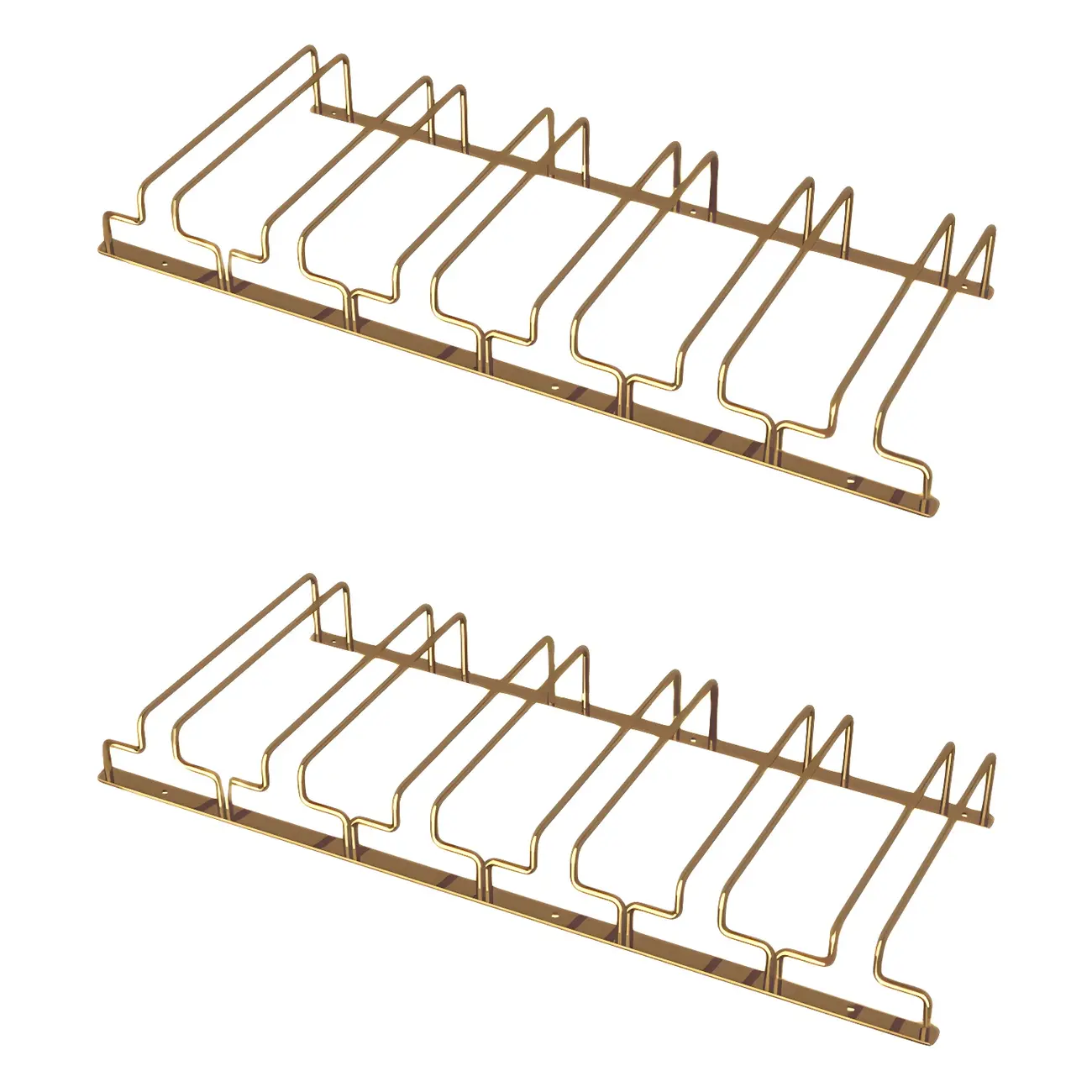 Gold Rectangular Hanging Metal Wine Glass Rack