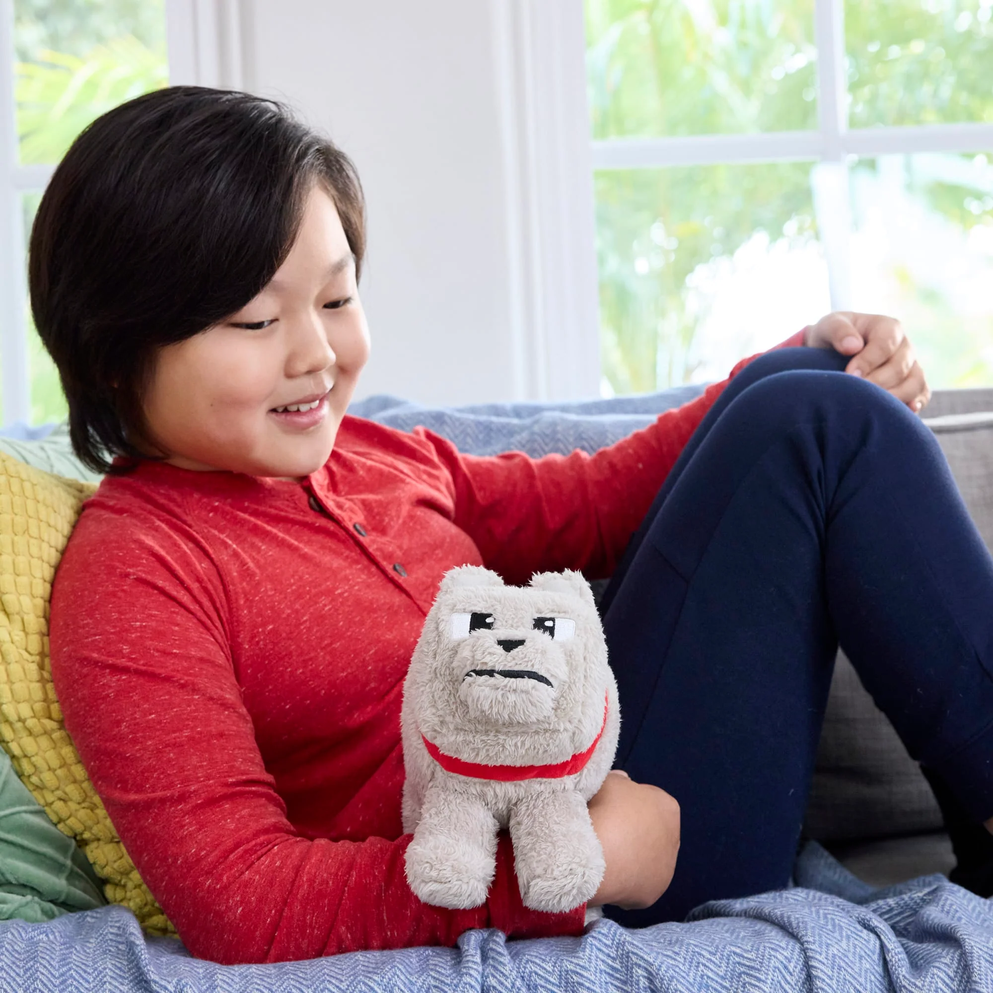 Minecraft Dennis The Wolf Plush Toy, 8-inch Collectible Soft Doll inspired By A Minecraft Movie