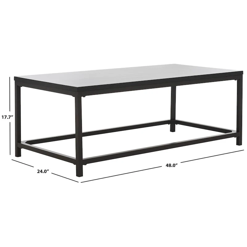 SAFAVIEH Aino Reclamined Wood Finish Coffee Table - 48 x 24 x 17.7 - 48Wx24Dx18H