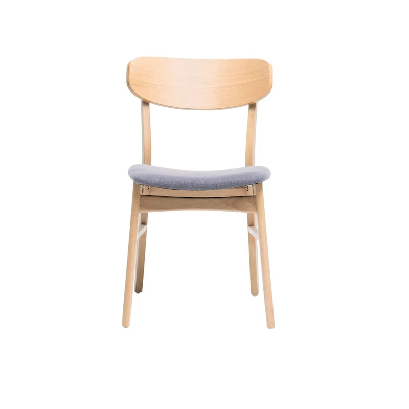 DINING CHAIR beautifully finished wood frame RUBBERWOOD LEGS UPHOLSTERED