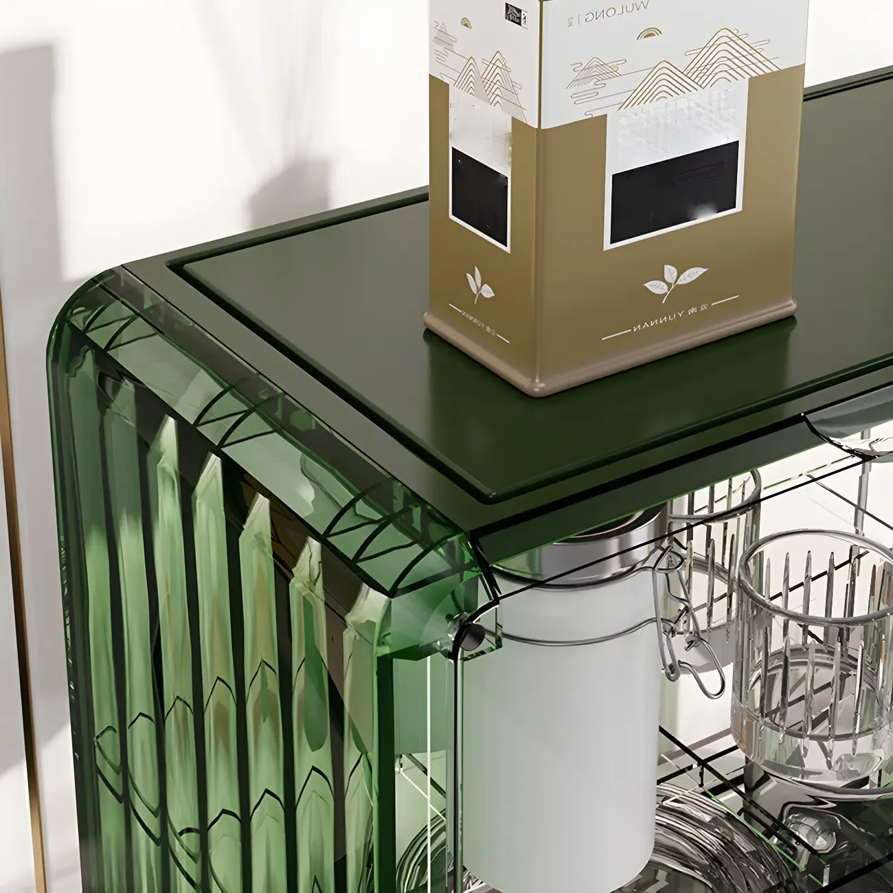 Acrylic Display Cabinet with Glass-like Panel