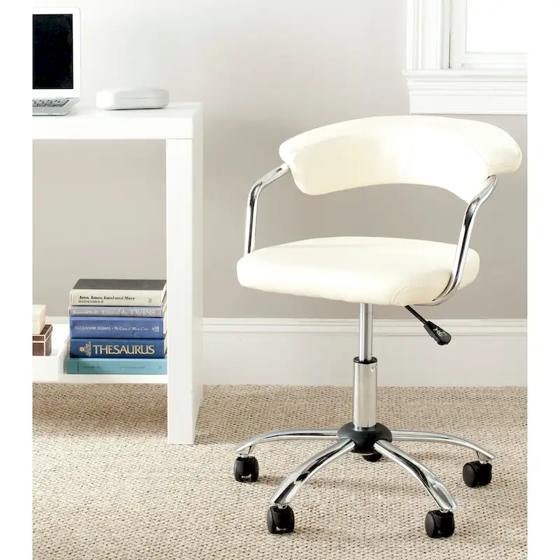 Silver Orchid Kelly Cream Desk Chair - 21W x 21D x 27H