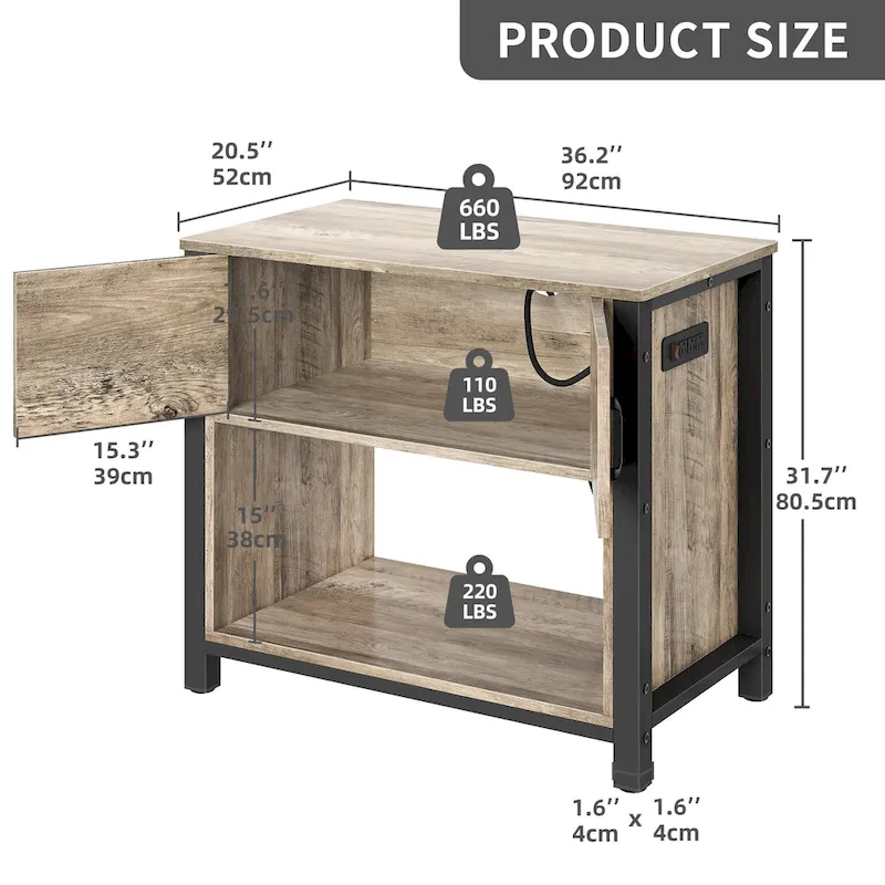 Moasis 40-50 Gallon Aquarium Stand Cabinet Fish Tank Stand with Power Outlets