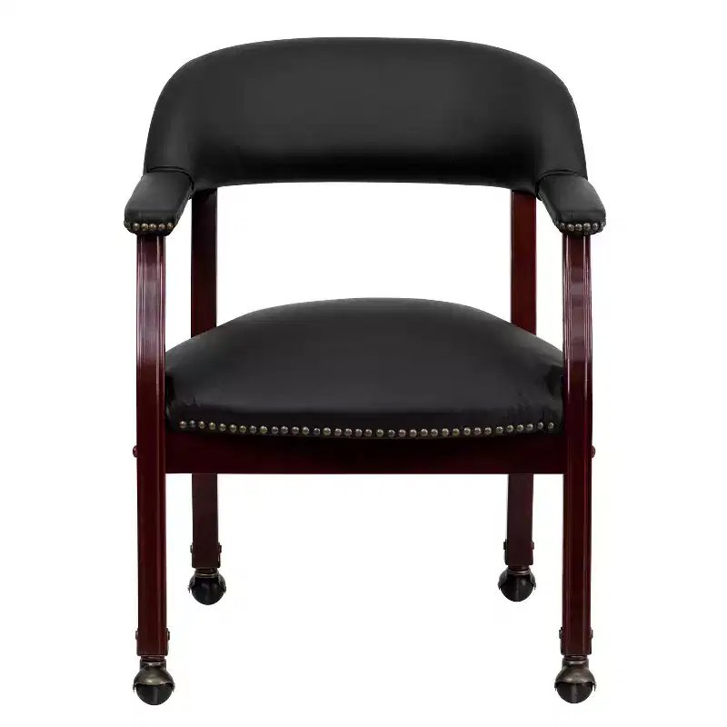 Emma and Oliver Conference Chair with Accent Nail Trim and Casters