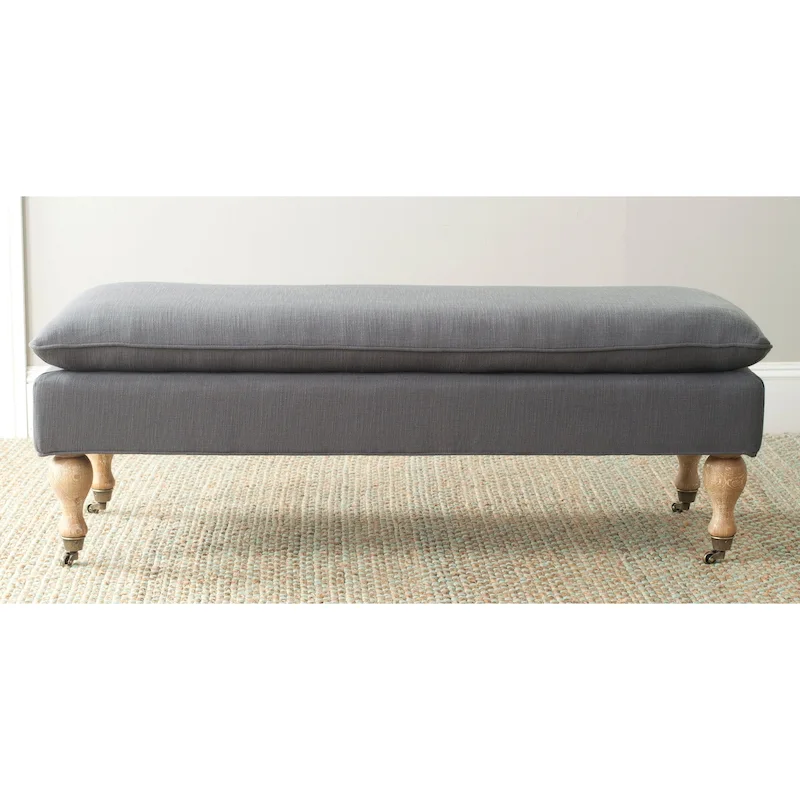 Pillowtop Grey/ Sage Bench - 0 - 52 W x 21 D x 19 H
