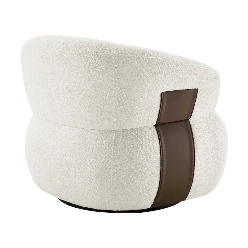 33W 360 Swivel Modern Barrel Chair Accent Chair Set of 2