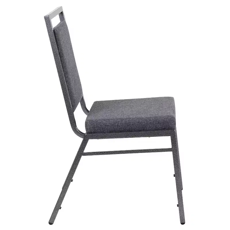 Flash Furniture HERCULES Series Square Back Stacking Banquet Chair with Silvervein Frame
