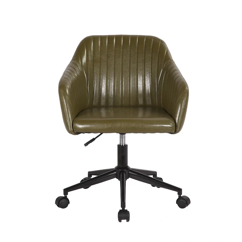 Office Desk Chair, Tufted PU Leather Upholstery
